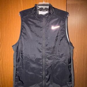 Nike Men's Black Vest with White Logo
